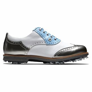 Scarpe Golf Footjoy Donna Premiere Series Spikes Bianche/Blu Chiaro Italia IYQ196374